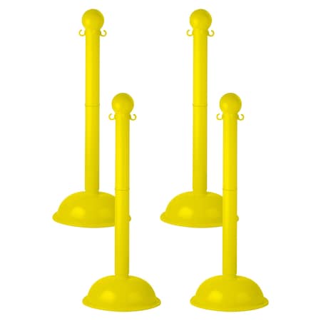 Mr. Chain Yellow HD Stowable Stanchion, 6PK 93602-4